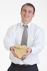 Image showing Young Man With A Gift