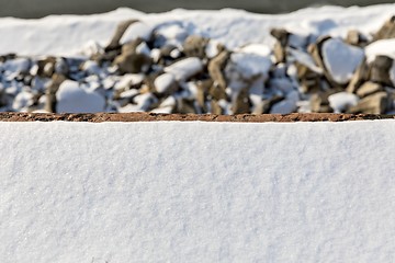 Image showing Winter background texture with snow