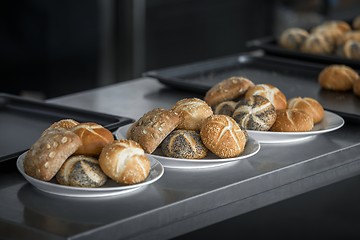 Image showing Freshly baked buns in the kitchen