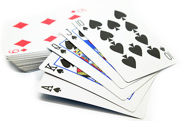 Image showing Royal flush of spade