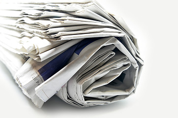 Image showing Roll of newspapers