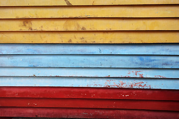 Image showing Vintage colorful wood background 