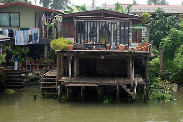 Image showing Slum Thai house  