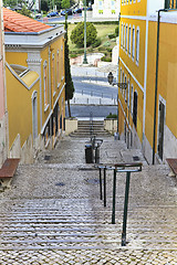 Image showing Old stairs in Lisbon  