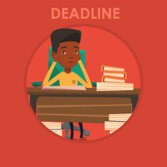 Image showing Businessman having problem with deadline.