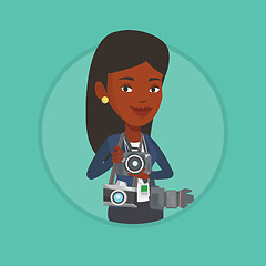 Image showing Photographer taking photo vector illustration.