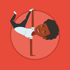 Image showing Young woman breakdancing vector illustration.