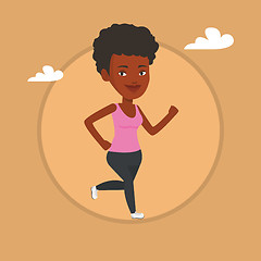 Image showing Young woman running vector illustration.