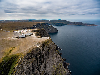 Image showing North Cape (Nordkapp) aerial photography,