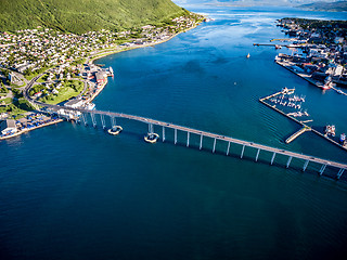 Image showing Bridge of city Tromso, Norway