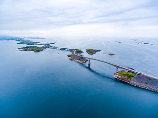 Image showing Atlantic Ocean Road aerial photography.