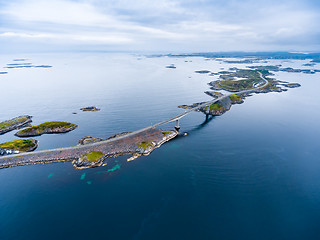 Image showing Atlantic Ocean Road aerial photography.