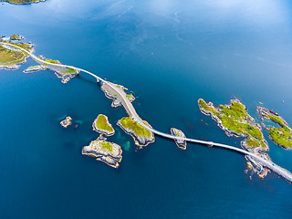 Image showing Atlantic Ocean Road aerial photography.