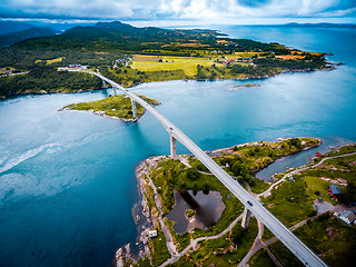 Image showing Whirlpools of the maelstrom of Saltstraumen, Nordland, Norway