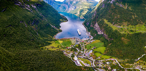 Image showing Geiranger fjord, Norway.