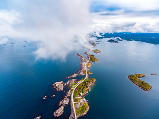 Image showing Atlantic Ocean Road aerial photography.