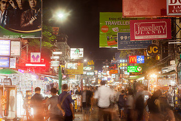Image showing Signs along Khao San Road