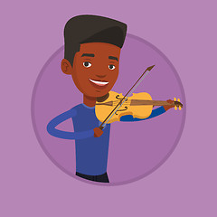 Image showing Man playing violin vector illustration.