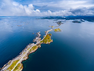 Image showing Atlantic Ocean Road aerial photography.