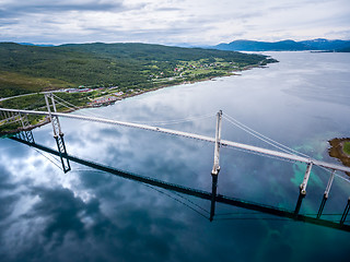 Image showing Tjeldsundbrua bridge in Norway