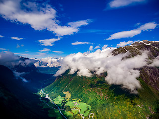 Image showing Beautiful Nature Norway aerial photography.