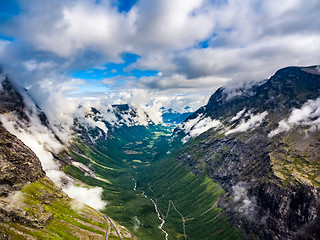 Image showing Beautiful Nature Norway aerial photography.