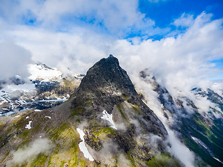 Image showing Beautiful Nature Norway aerial photography.