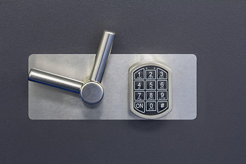 Image showing Digital safe lock code on a Safety box bank