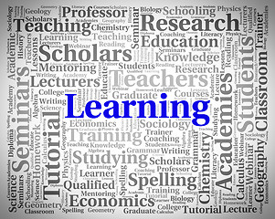 Image showing Learning Word Represents Tutoring College And Educating