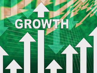 Image showing Growth Graph Shows Develop Gain And Trend