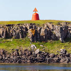 Image showing Cute little red lighthouse