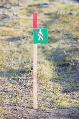 Image showing Forbidden to walk over here - Iceland