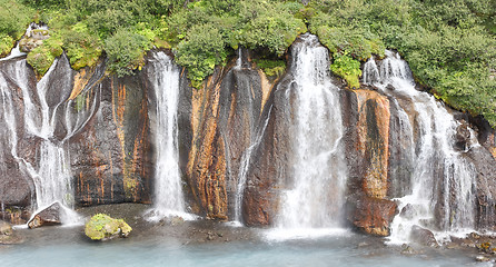 Image showing Hraunfossar waterfalls in Iceland