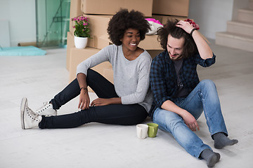 Image showing Relaxing in new house