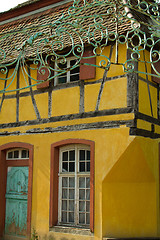 Image showing Half timbered house at the ecomusee in Alsace