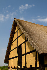 Image showing Half timbered house at the ecomusee in Alsace