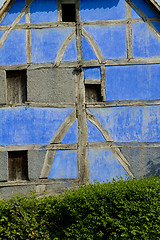 Image showing Half timbered house details at the ecomusee in Alsace