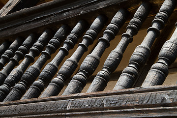 Image showing House detail at the ecomusee in Alsace