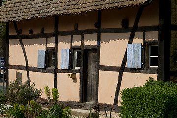 Image showing Half timbered house at the ecomusee in Alsace