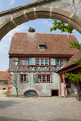 Image showing Half timbered house at the ecomusee in Alsace