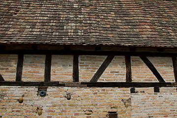 Image showing Half timbered house at the ecomusee in Alsace