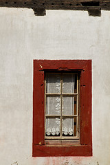 Image showing Detail of half timbered house at the ecomusee in Alsace