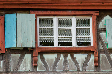 Image showing Half timbered house at the ecomusee in Alsace