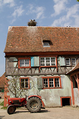 Image showing Half timbered house at the ecomusee in Alsace