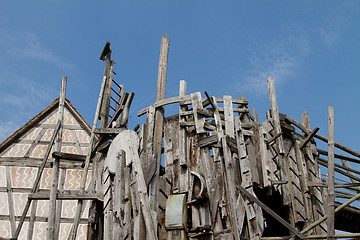 Image showing Half timbered house at the ecomusee in Alsace