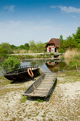 Image showing Boat at the ecomusee in Alsace