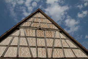 Image showing Half timbered house at the ecomusee in Alsace