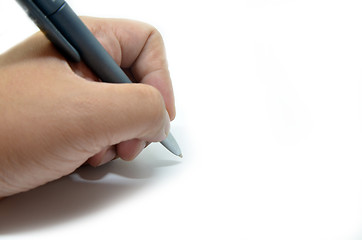 Image showing Hand writing isolated