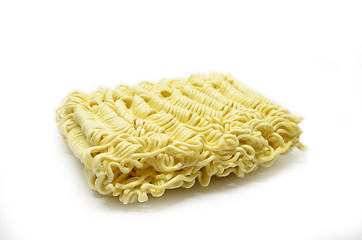 Image showing Instant noodles on white background