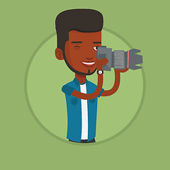 Image showing Photographer taking photo vector illustration.